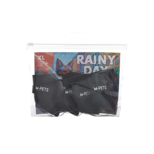 10373808 M-PETS RAINY DAY KÖPEKLER İÇİN AYAKKABI (XL) BLACK