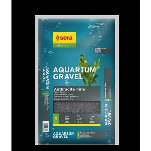 sera akvaryum kumu antrasit İNCE 1-2 mm 6 Lt-8 kg