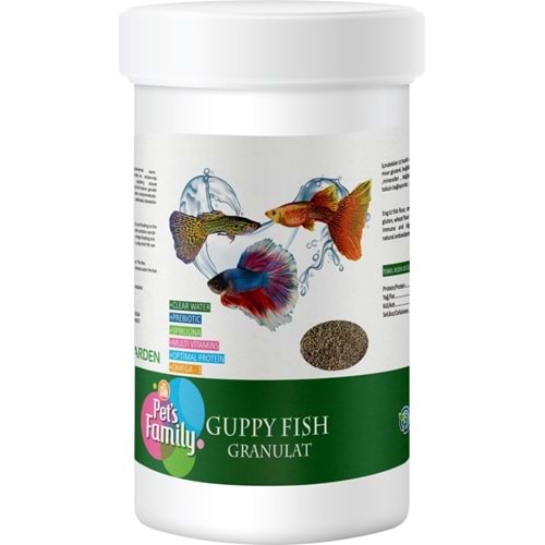 Pets Family Guppy Fısh Granulat 100Ml/50G