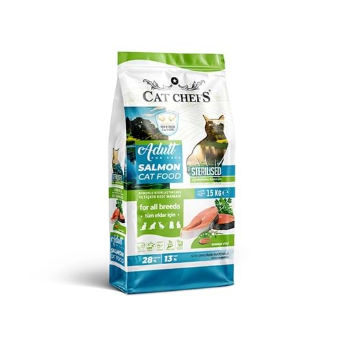 Cat Chefs Somonlu Kısır Kedi Maması 15 Kg