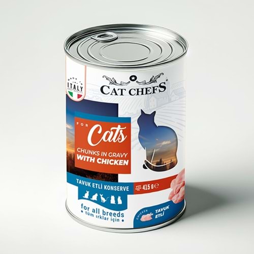 Cat Chefs Tavuk Etli Konserve 415 Gr.(24lü)