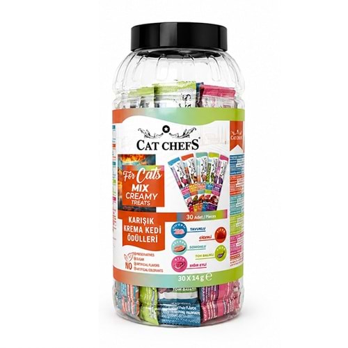Cat Chefs Mix Krema Kedi Ödülleri 30lu Kavanoz