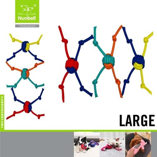 Nunbell Köpek Oyun.Dört Dügümlü Top Large