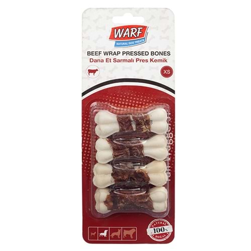 Beyaz Pres Kemik Dana Etli 7,5Cm Xs 30Gr* 4Lü