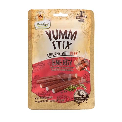 Dntlght Dog Yumm Stick Chckn&Beef-Enrgy50gr(Tekli)