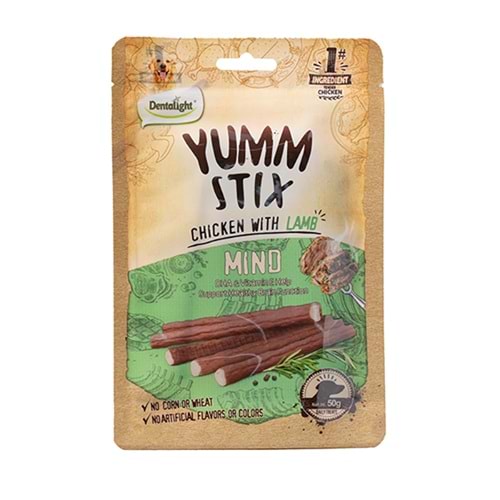 Dntlght Dog Yumm Stick Chickn&Lamb-Mind50gr(Tekli)
