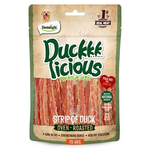 Dntlght Dog Duck Licious Strip Of Duck70G