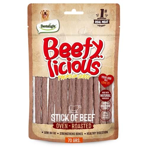 Dntlght Dog Beefy Licious Stick Of Beef 70G