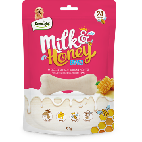 Dntlght Dog Milk&Honey Bones 220G(Tekli)