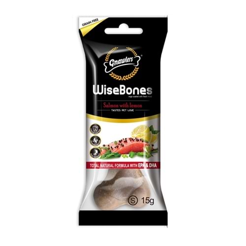 Gnawlers Wisebns Salmon&Lemon Small 15Gr