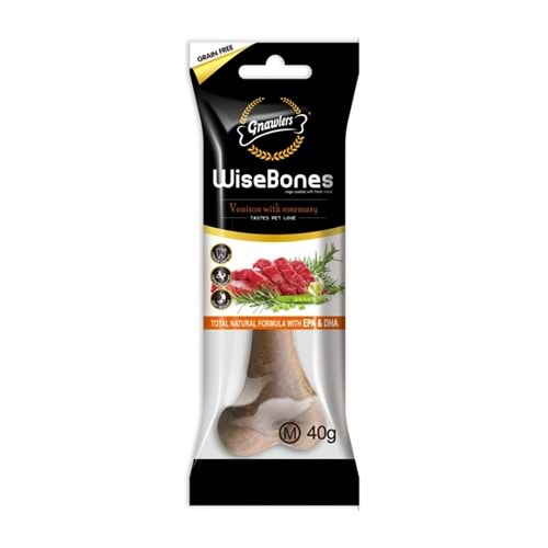Gnawlers Wisebns Venison&Rosemary(M)40Gr