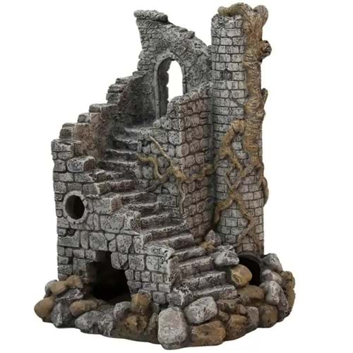 Merdivenli Kale Kalıntısı Dekor 12.2x11.4x17.5 cm