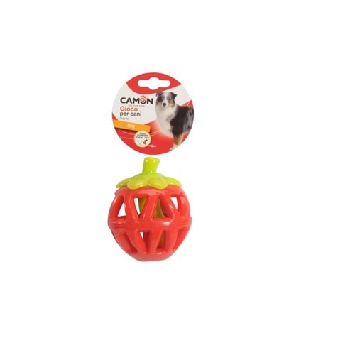 Dog Toy - Tpr Treat Toys - Strawberry/Apple, Approx 13Cm