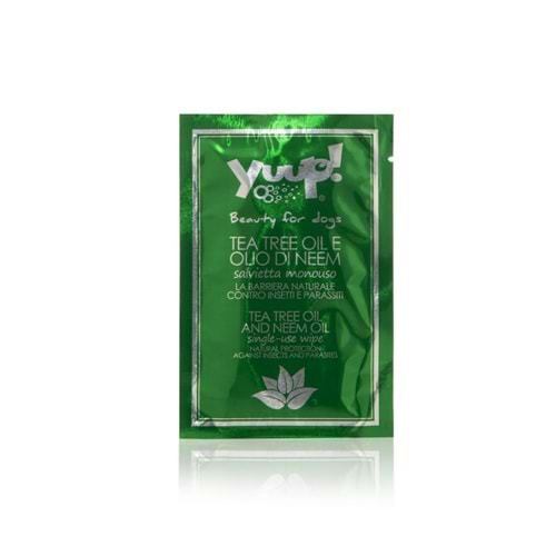 Yuup! Çay Ağacı Ve Neem Ağacı Yağlı Temizleme Silme Mendili (60Lı)