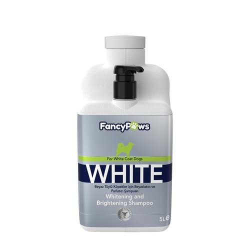 Fancy Paws White Beyaz Tüylü Köpekler İçin Beyazlatıcı Ve Parlatıcı Şampuan 5 Lt