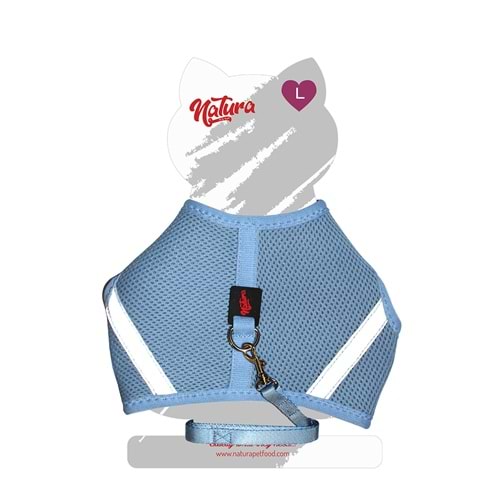 Natura Air Net Kedi Bel Tasması - Mavi L
