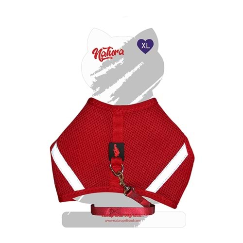 Natura Air Net Kedi Bel Tasması - Kırmızı Xl