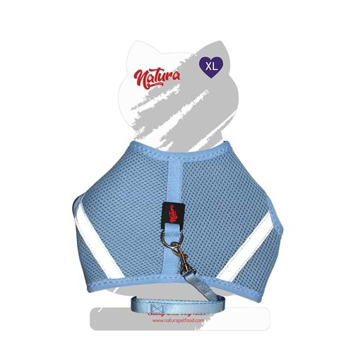 Natura Air Net Kedi Bel Tasması - Mavi Xl
