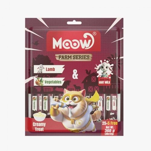 Moow Kuzu Etlı&Sebzelı Keçı Sütlü 12Gr X 30' Lu Kedı Krema Ödülü