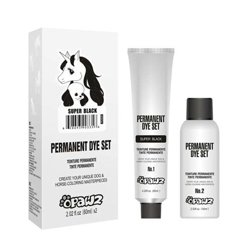 Opawz Dog Hair Dye- Super Black 60Ml*2
