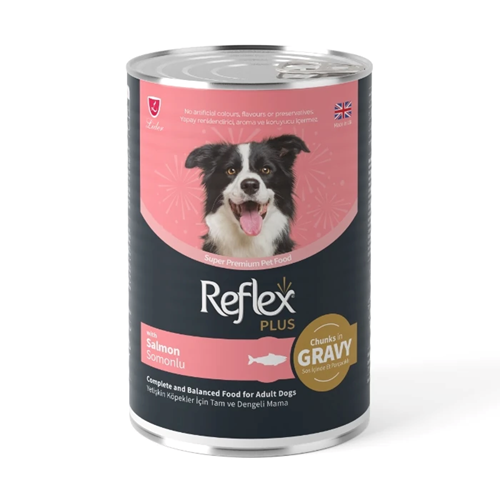 Reflex Plus Sos İçinde Et Parçacıklı Somonlu Yetişkin Köpek Maması 400 G
