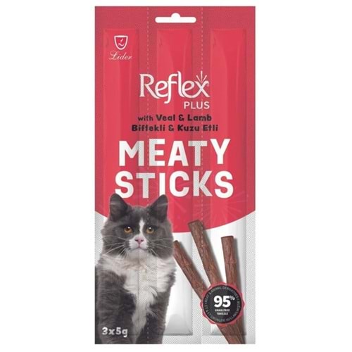 Reflex Plus Biftekli Ve Kuzu Çubuk Etli Yetişkin Kedi Ödül Maması 15 G