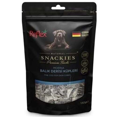 Reflex Plus Morina Balık Derisi Küpleri Köpek Ödül Maması 130 G