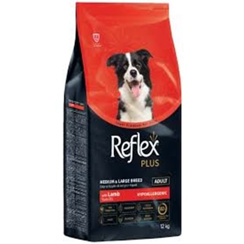 Reflex Plus Kuzu Etli Orta Ve Büyük Irk Yetişkin Köpek Maması 12 Kg
