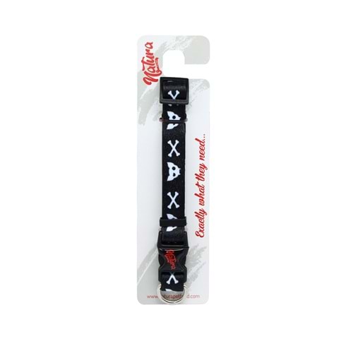 Natura Köpek Boyun Tasması Xs / S - Kurukafa Siyah