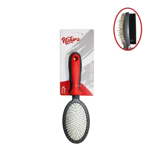 Natura Çift Tarafı Kedi Köpek Oval Fırça Mk326 Large