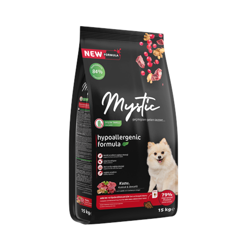 MYSTİC AZ TAHILLI KUZU ETLİ MİNİ IRK YETİŞKİN KÖPEK MAMASI 15 KG