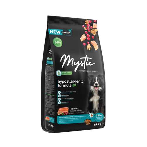 MYSTİC AZ TAHILLI SOMONLU YETİŞKİN KÖPEK MAMASI 15 KG