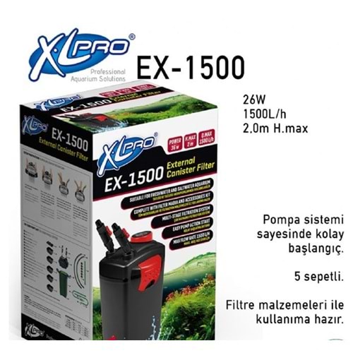 XLPRO EX-1500 DIŞ FİLTRE 1500L/H(DOLU)