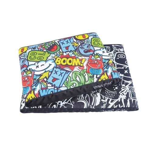10364999 M-PETS URBANSTYLE CONTEMPO CUSHION YATAK BLACK&WHİTE (XL) 110X75X12CM