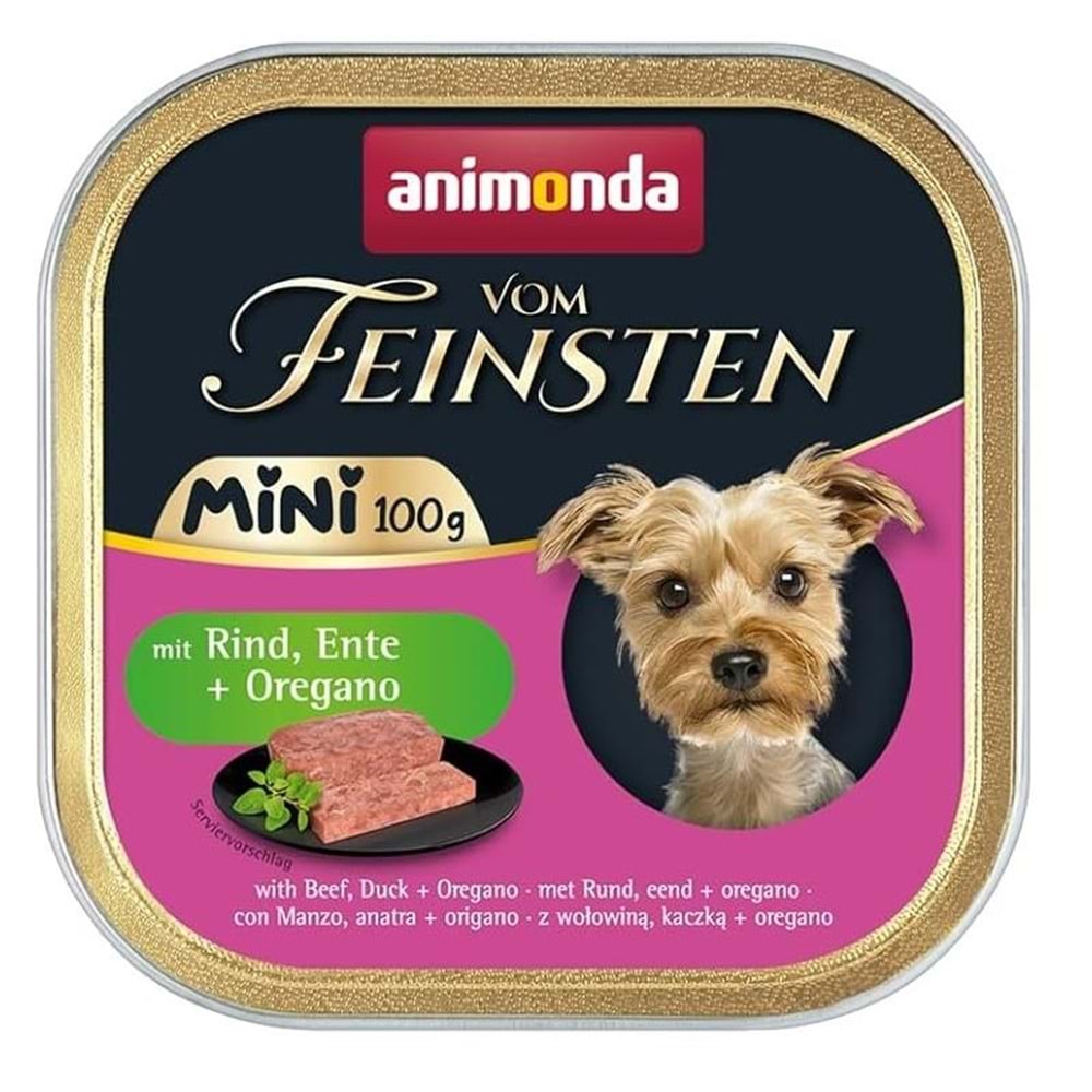 Animonda Vom Feinsten Dana Ve Ördek Etli Yetişkin Mini Irk Köpek Konservesi 100G