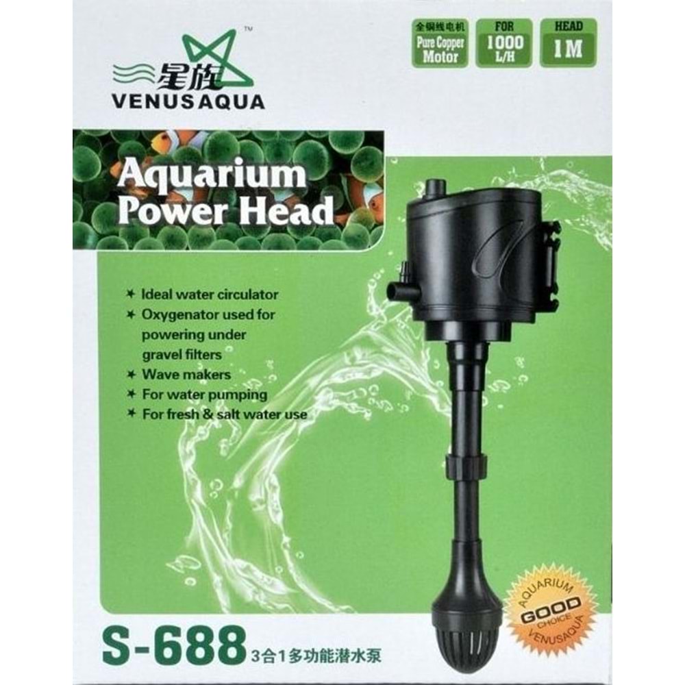 S-688 Venus Aqua Yedek Akvaryum Filtresi 1000L/H