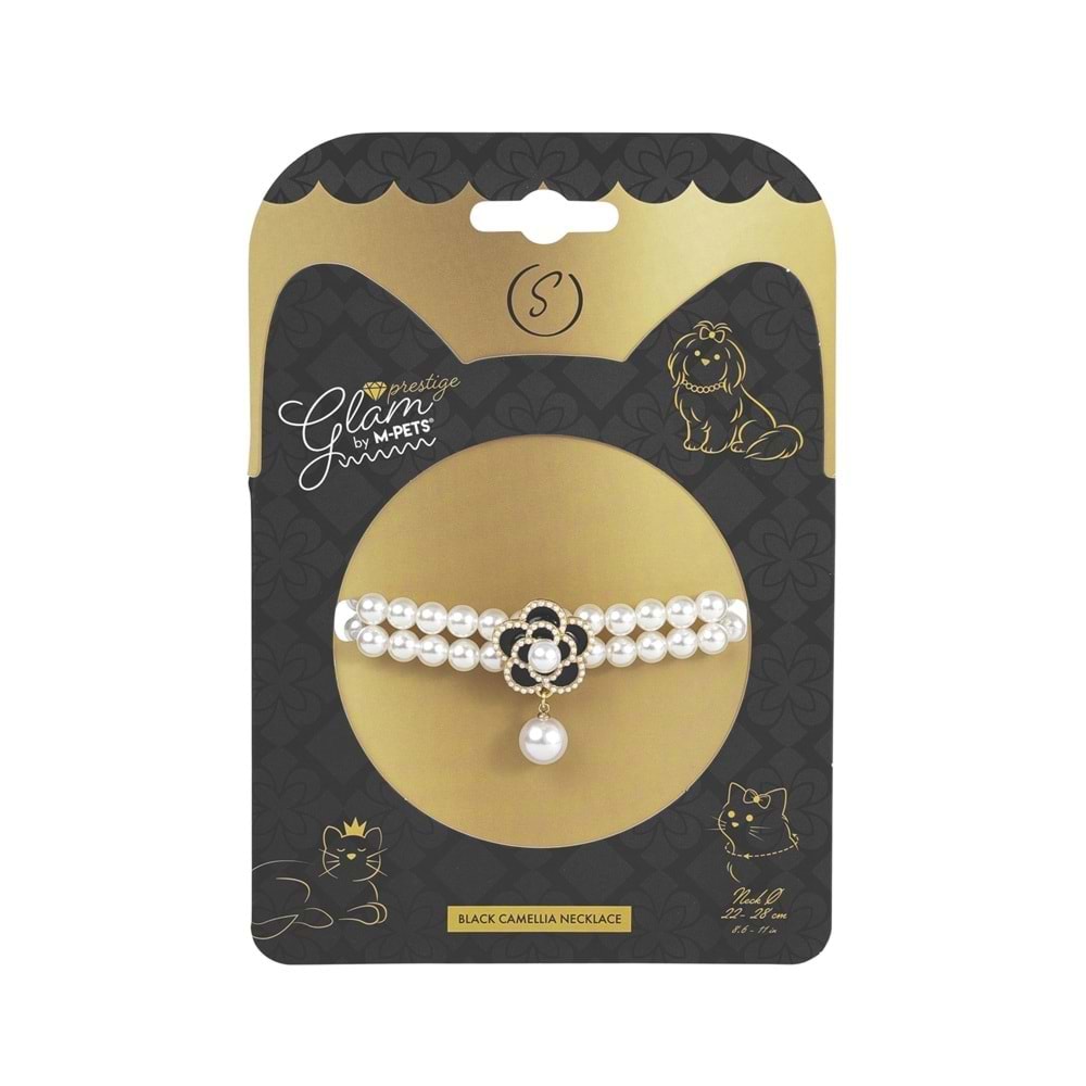 M-PETS GLAM PRESTİGE AKSESUAR BLACK CAMELLİA (S)
