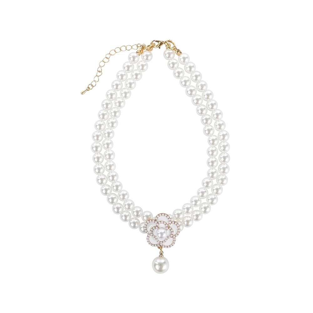 M-PETS GLAM PRESTİGE AKSESUAR WHİTE CAMELLİA (S)
