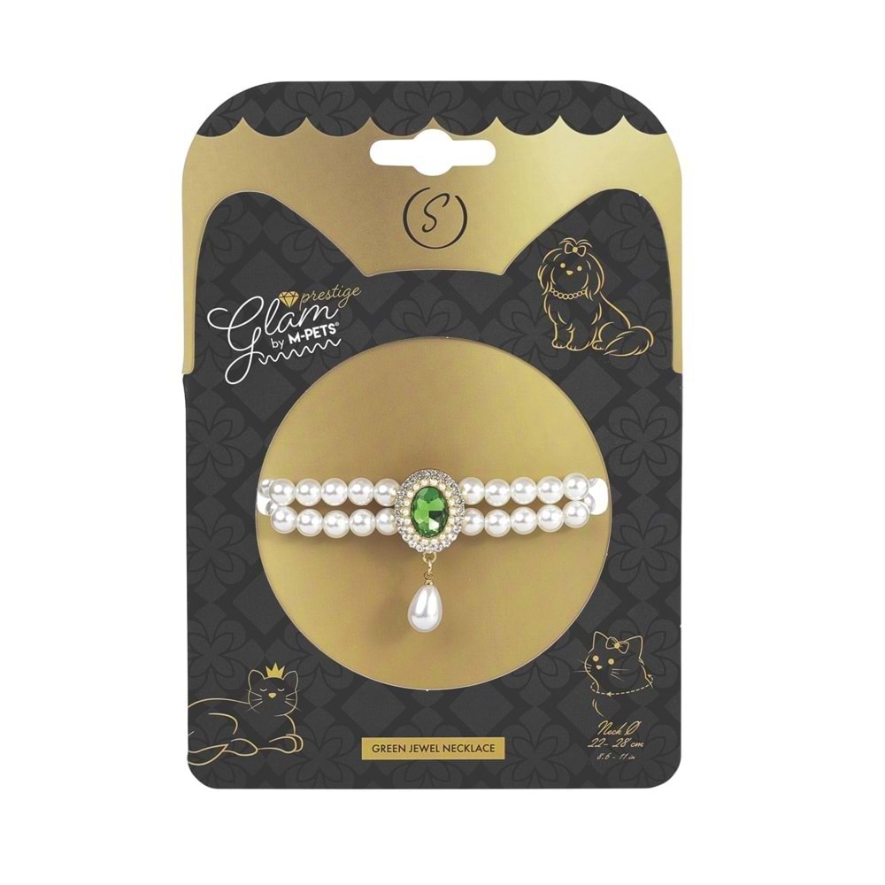 M-PETS GLAM PRESTİGE AKSESUAR GREEN EMERALD (S)