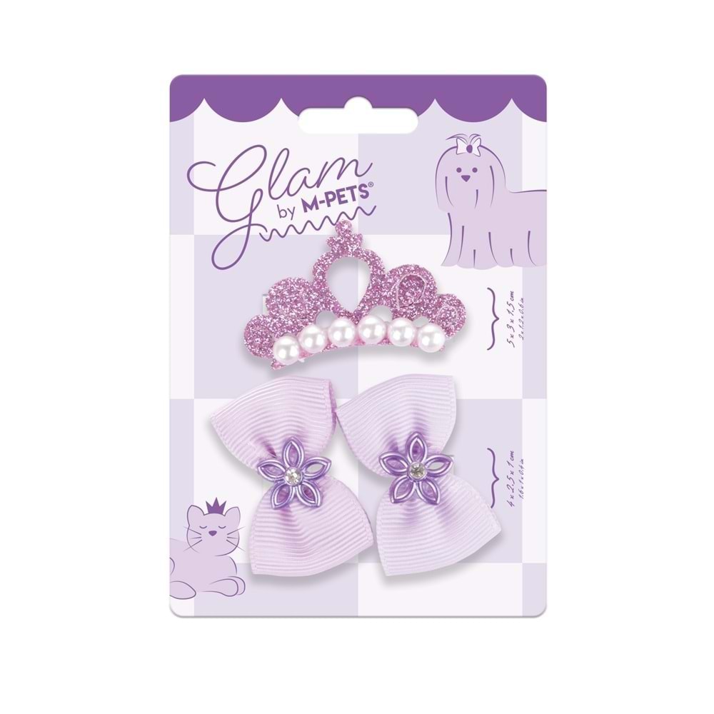 60900099 GLAM KÖPEKLER İÇİN AKSESUAR TOKA PURPLE