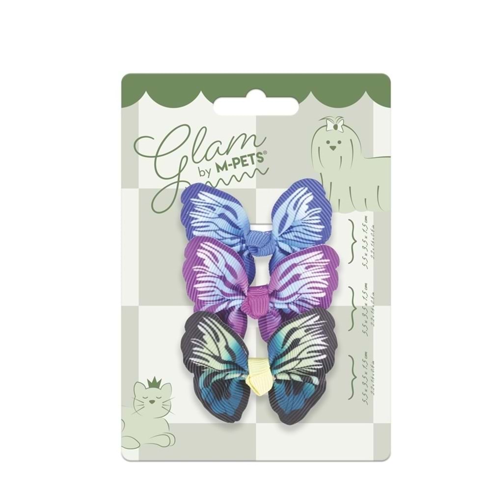 60900899 GLAM KÖPEKLER İÇİN AKSESUAR TOKA BLUE/PURPLE/GREEN