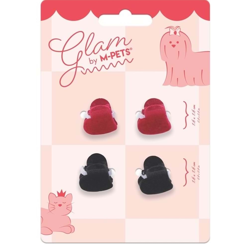 60901199 GLAM KÖPEKLER İÇİN AKSESUAR TOKA BLACK/RED