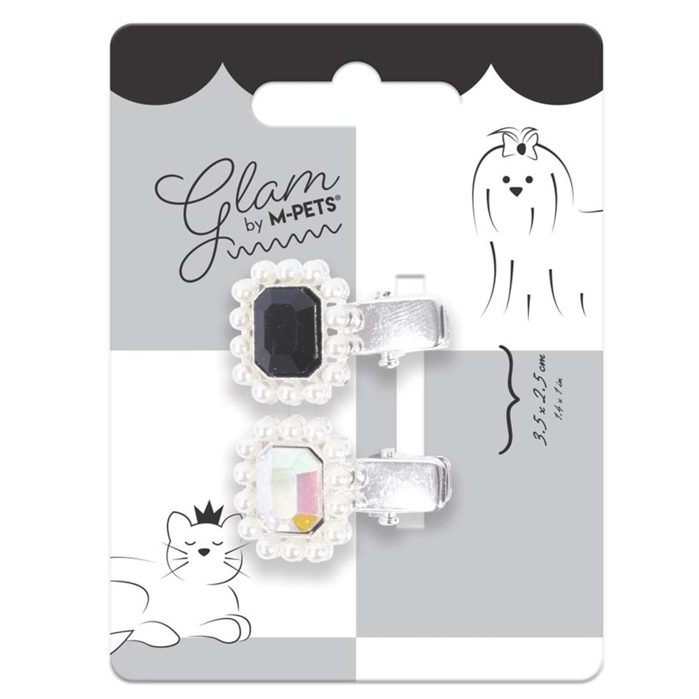 60901599 GLAM KÖPEKLER İÇİN AKSESUAR TOKA BLACK/SİLVER