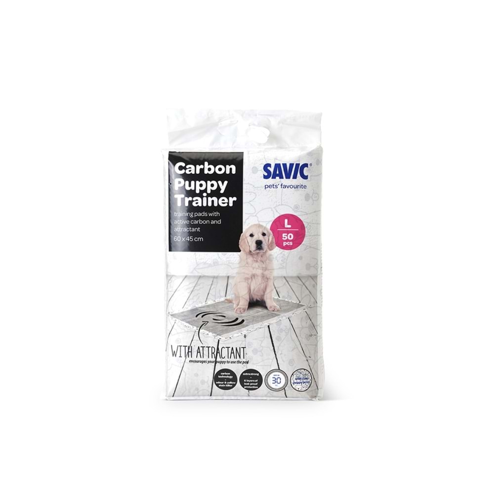 Savic Puppy Trainer Carbon Büyük Eğitim Pedleri - 50 Ped