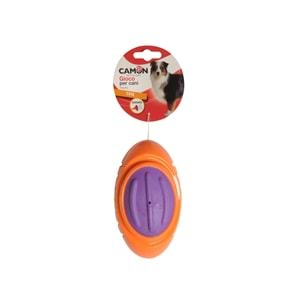 Dog Toy - Two-Tone Tpr Rugby Ball W/Squeaker, Approx. 13Cm