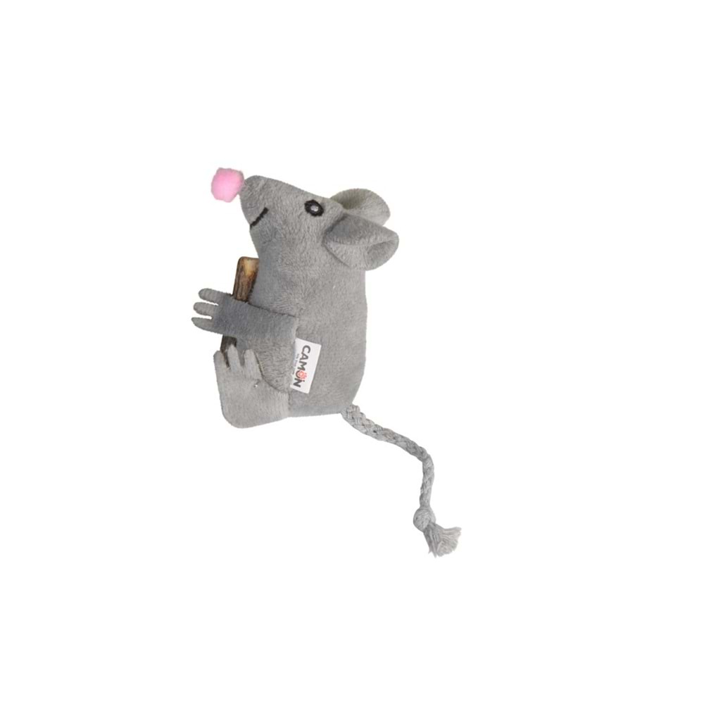Camon Cat Toy - Polyester And Matatabi Mouse With Catnip, 10Cm
