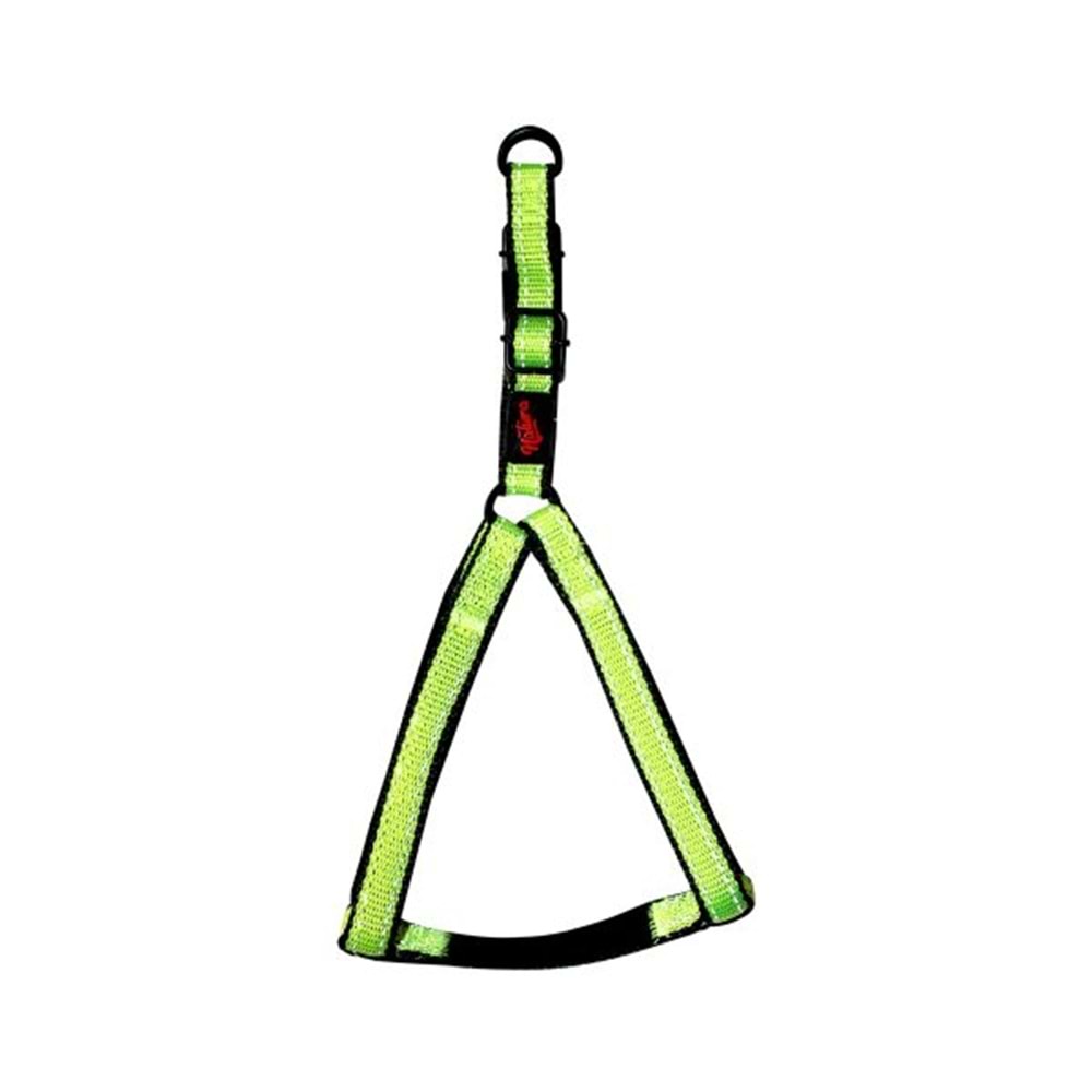 Natura Reflektörlü Kelebek Göğüs Tasması Neon Sarı Xs