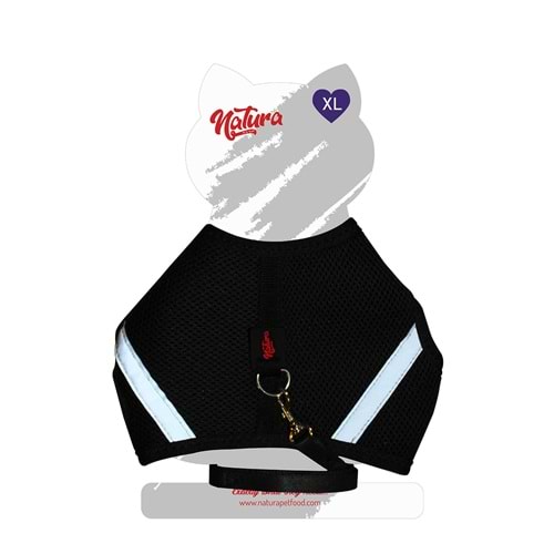 Natura Air Net Kedi Bel Tasması - Siyah Xl