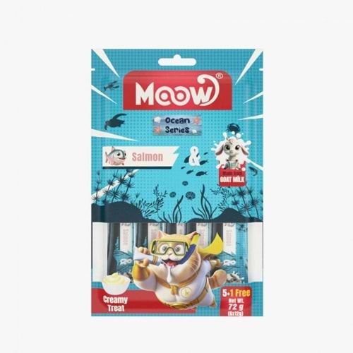 Moow Somonlu Keçı Sütlü 12Gr X 6 12 Lı Kedı Krema Ödülü
