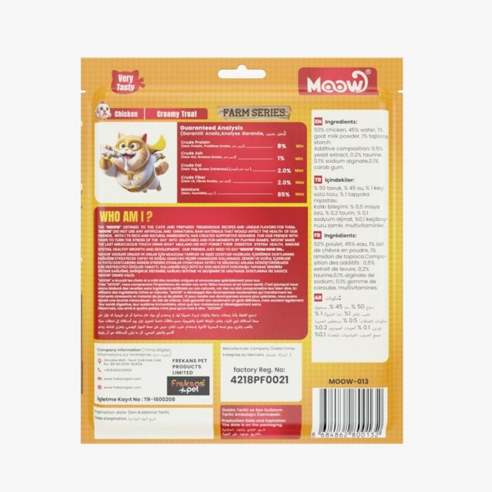 Moow Tavuklu Keçı Sütlü 12Gr X 30'Lu Kedı Krema Ödülü